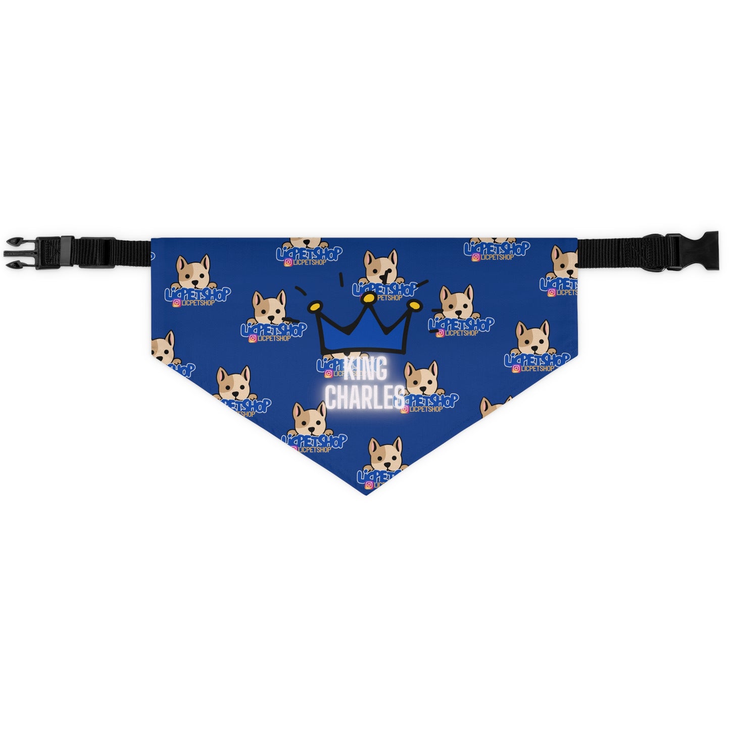 King Charles LIC Pet Bandana (Blue)