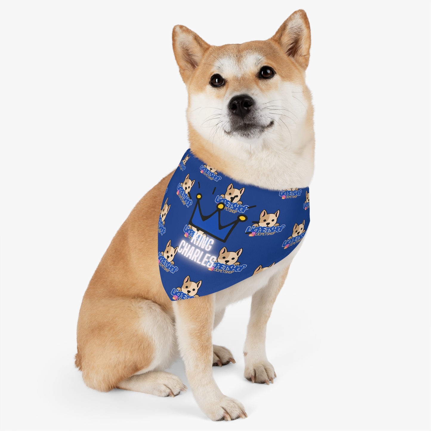 King Charles LIC Pet Bandana (Blue)