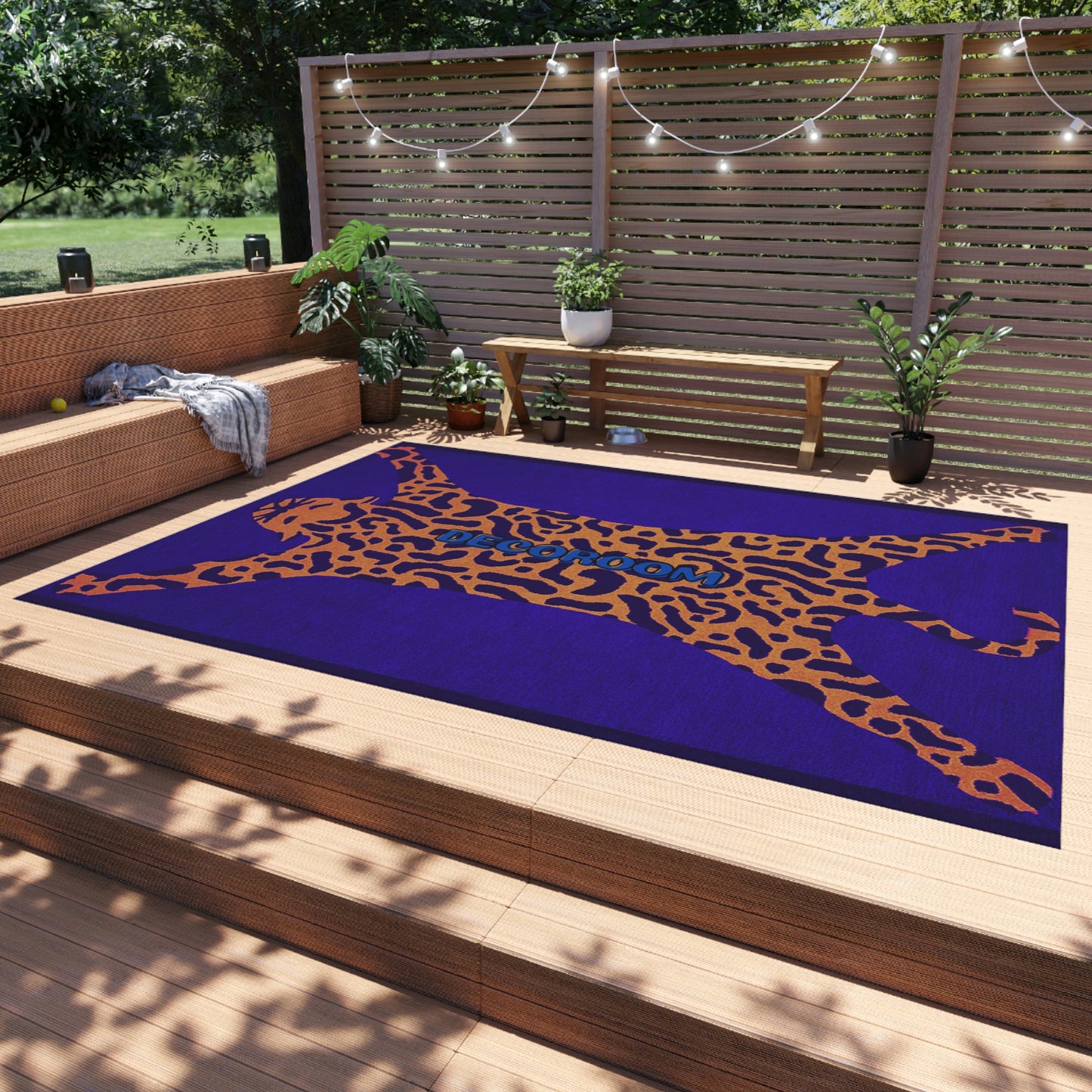 Orange Tiger Outdoor Rug