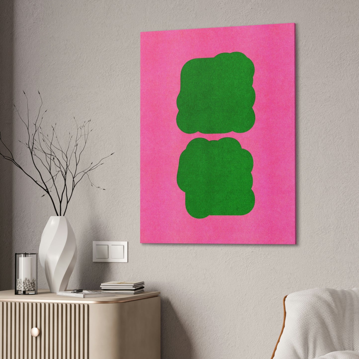 Stretched Pink Canvas