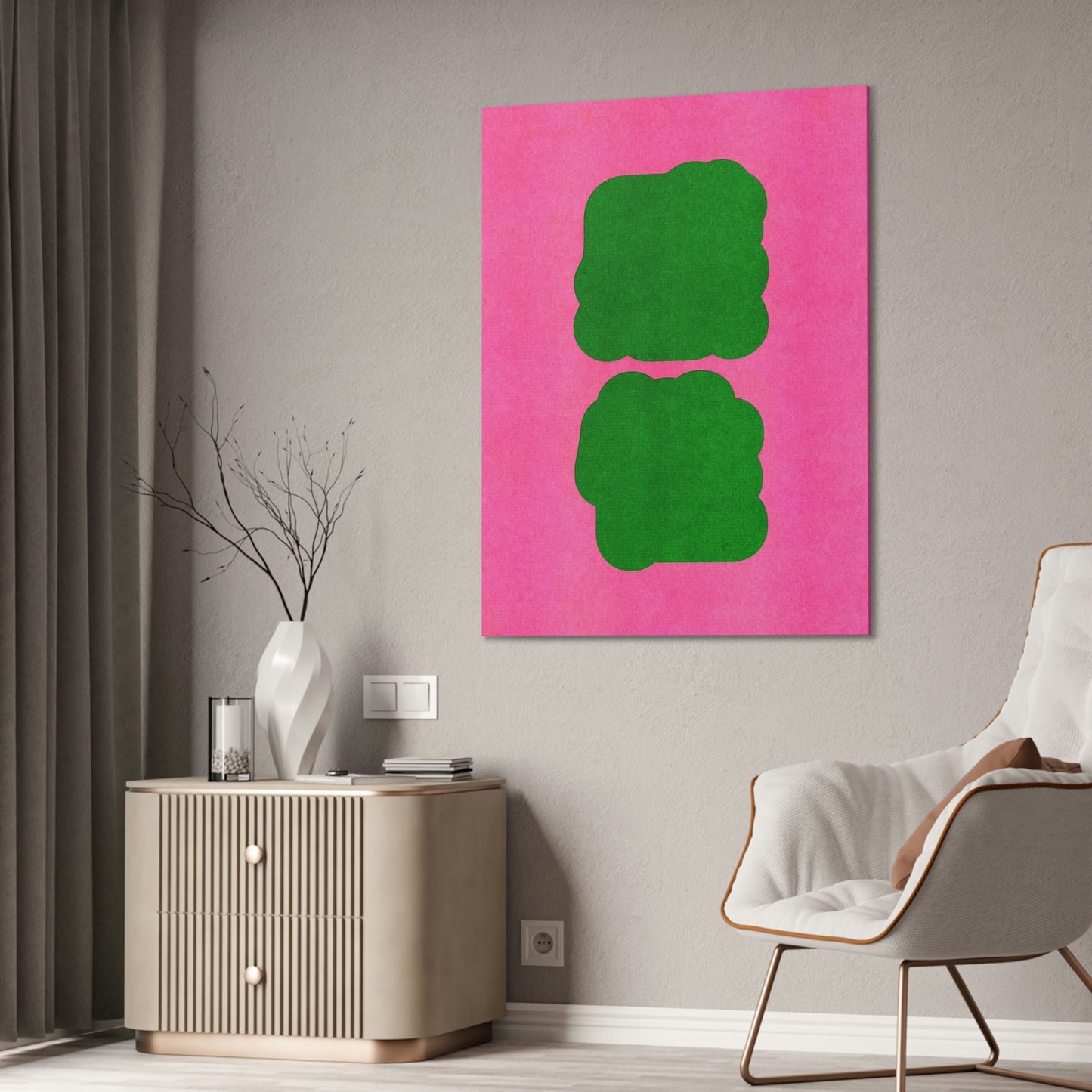 Stretched Pink Canvas