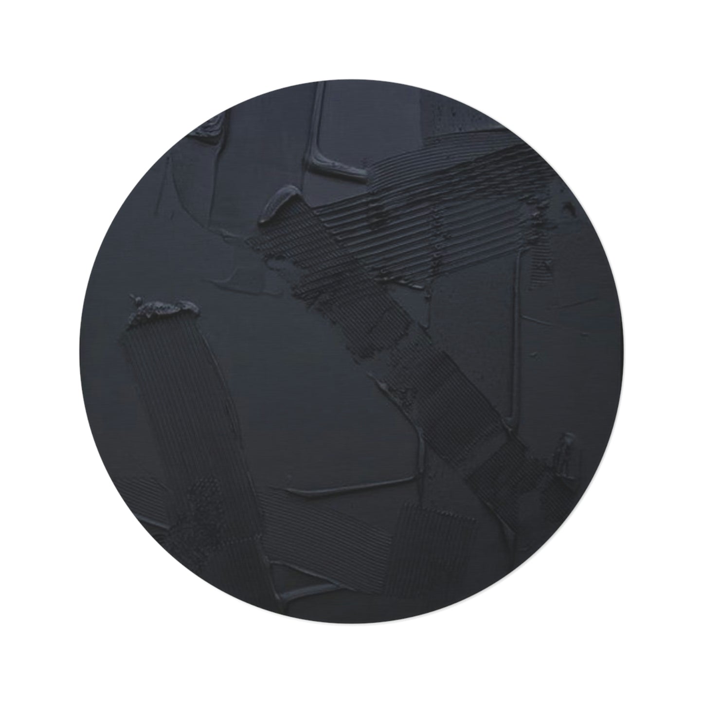 Round Black Rug