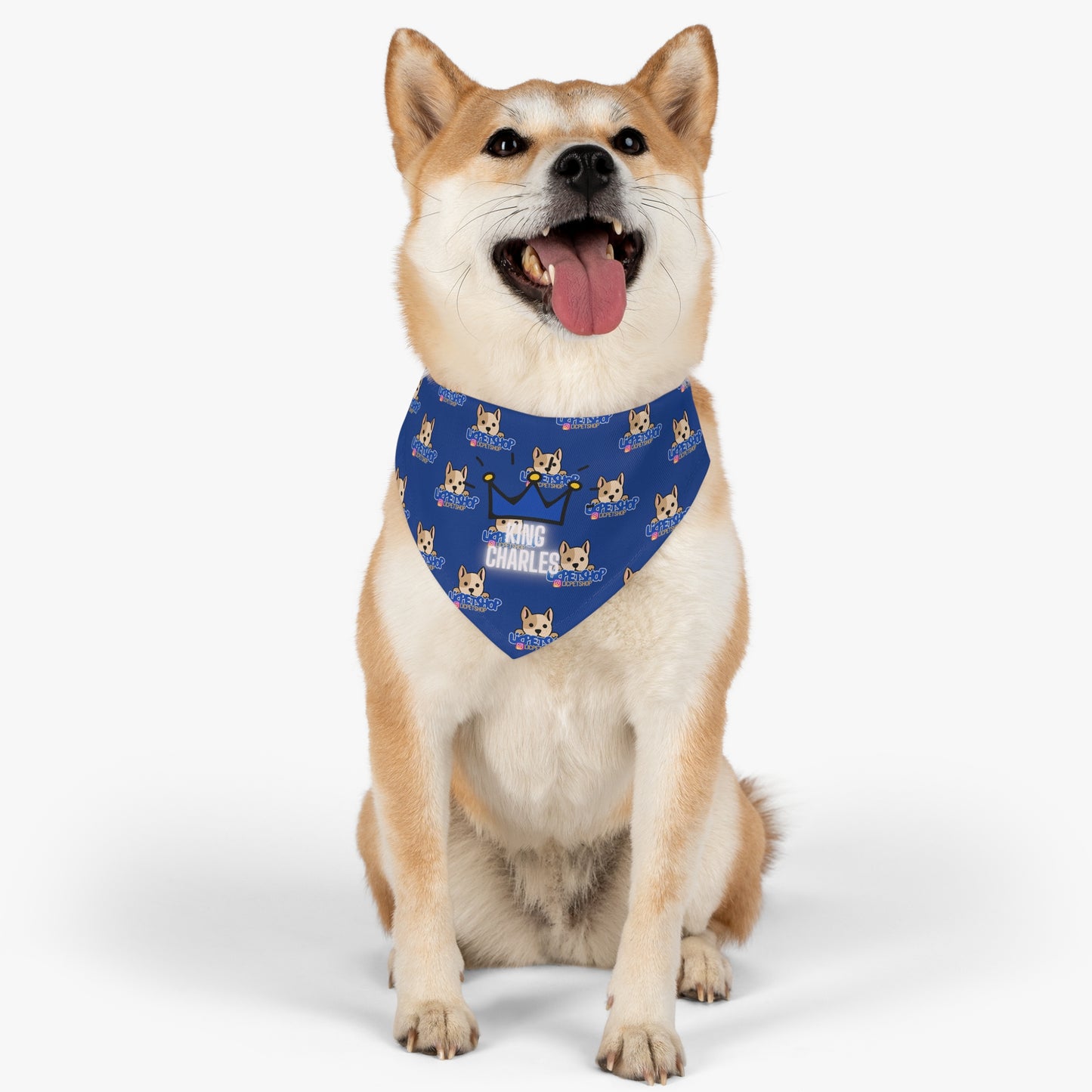 King Charles LIC Pet Bandana (Blue)