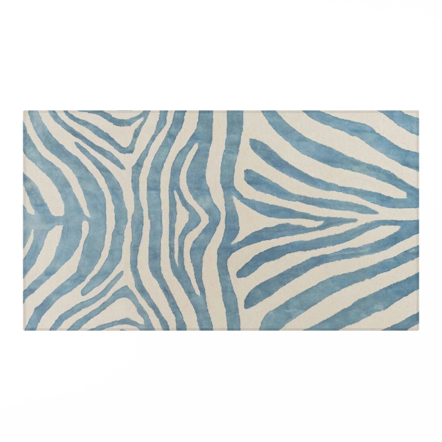 Light Blue Zebra Rug