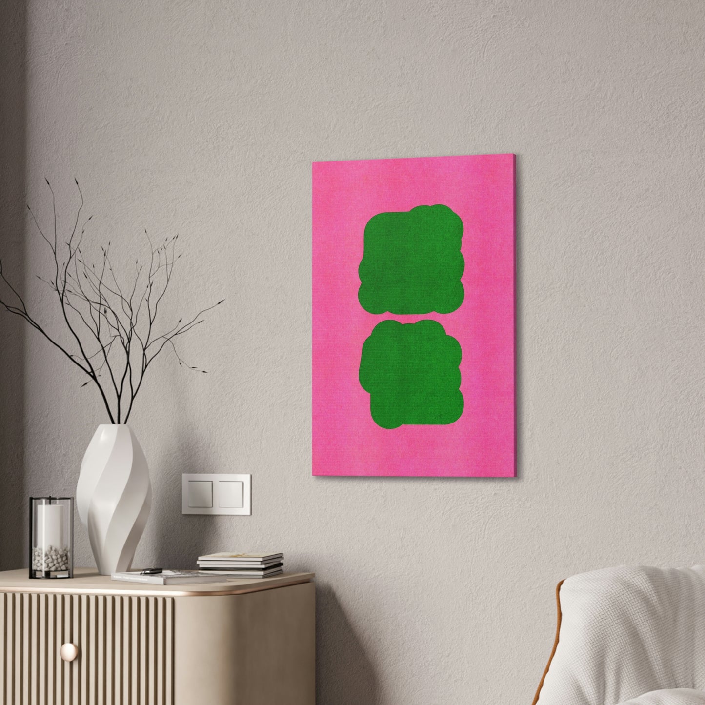 Stretched Pink Canvas