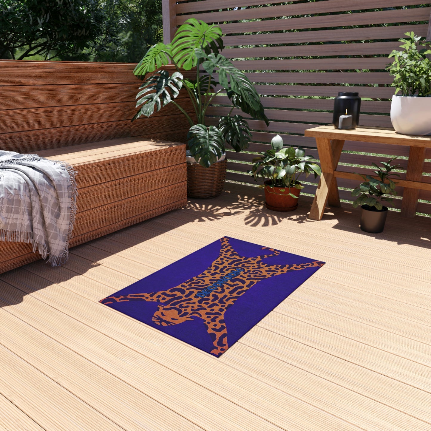 Orange Tiger Outdoor Rug
