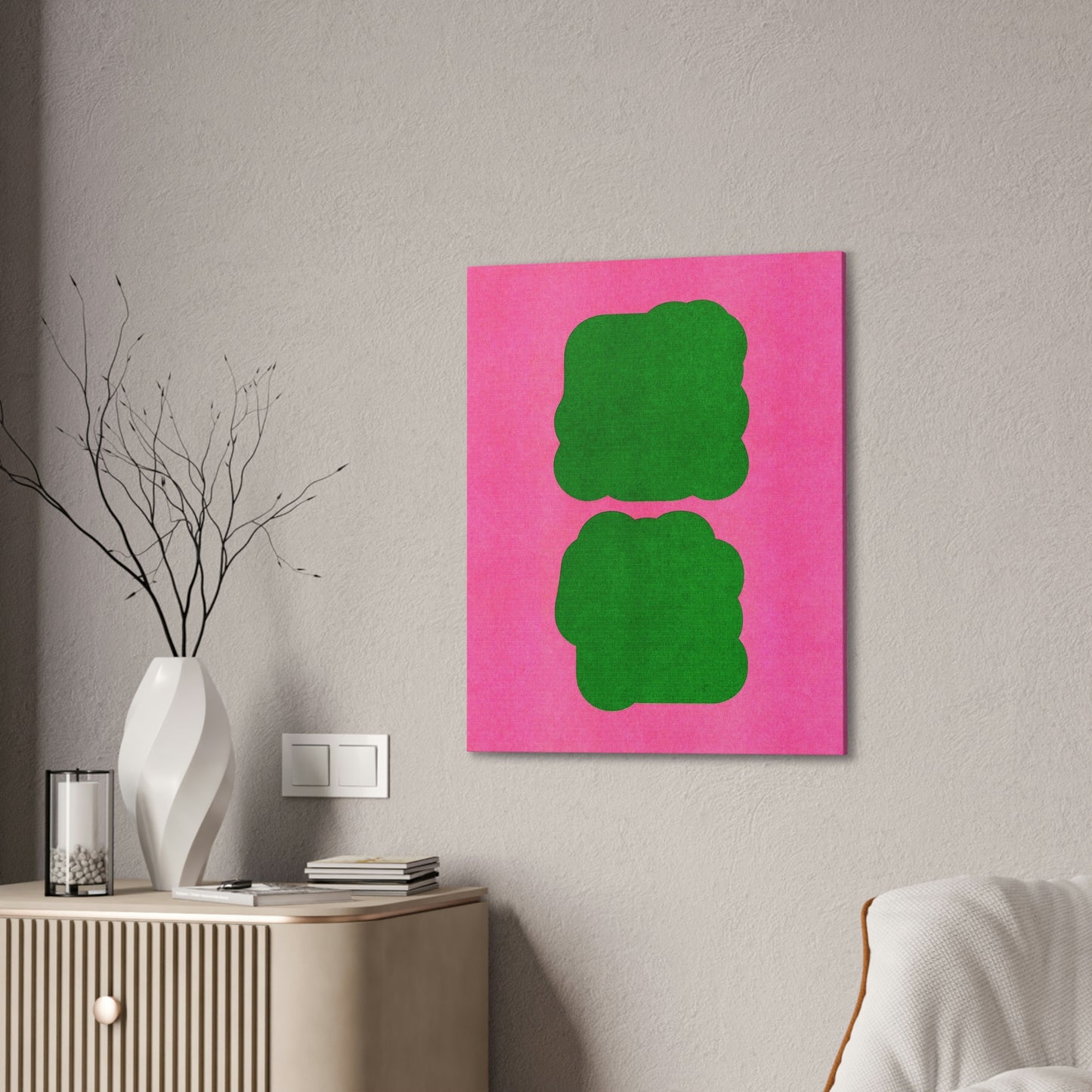 Stretched Pink Canvas