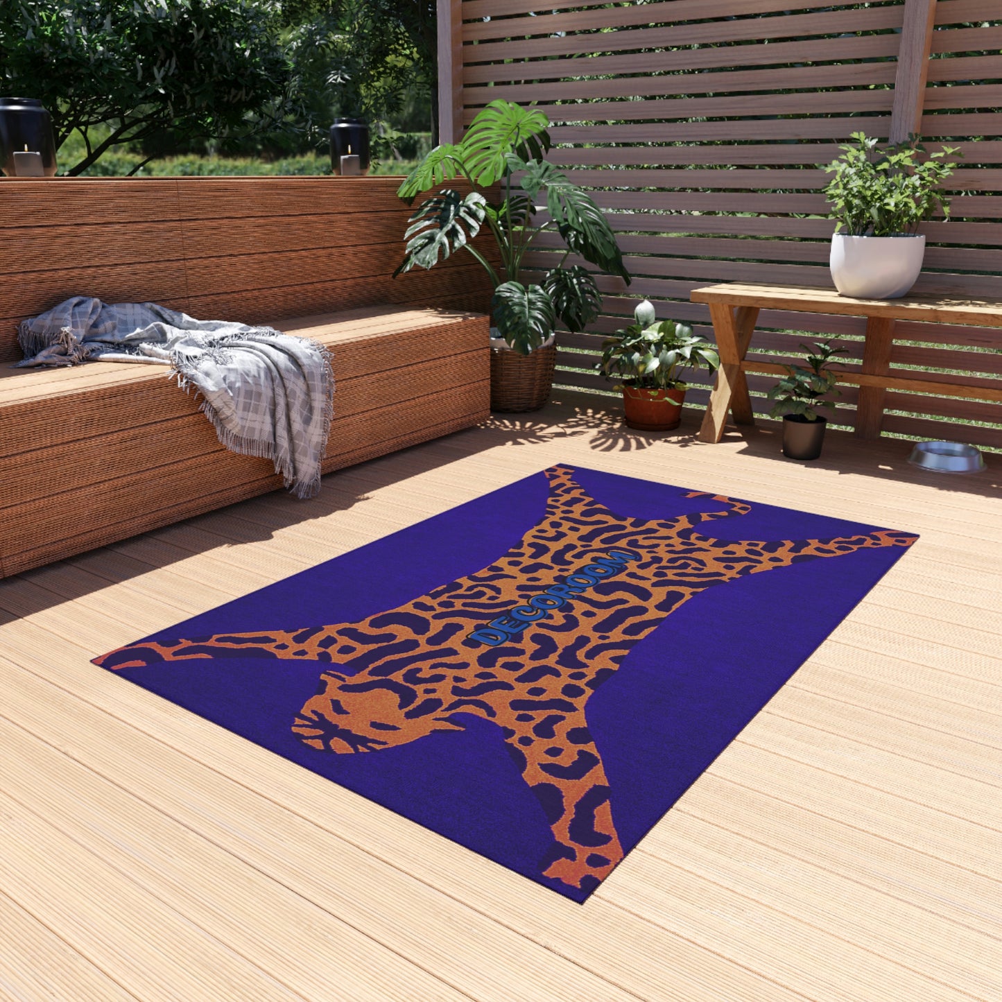 Orange Tiger Outdoor Rug