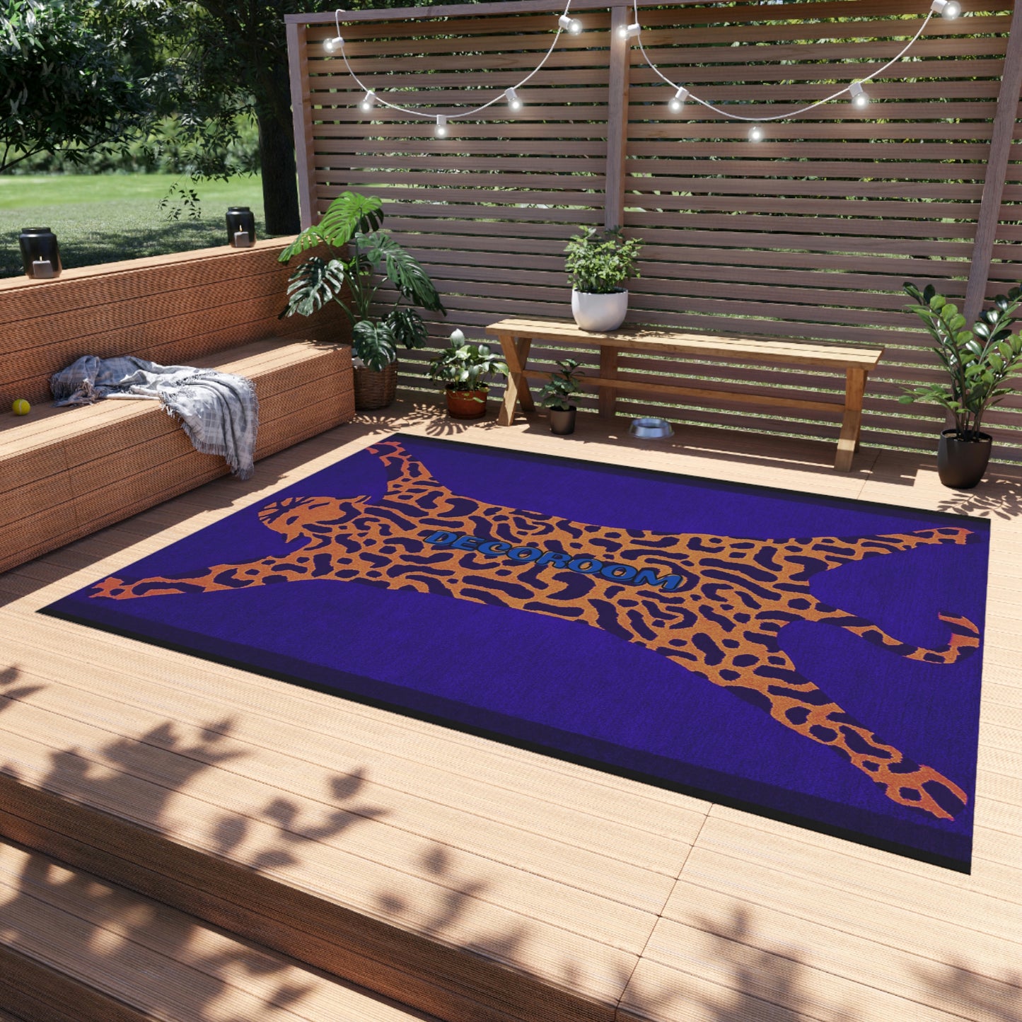 Orange Tiger Outdoor Rug