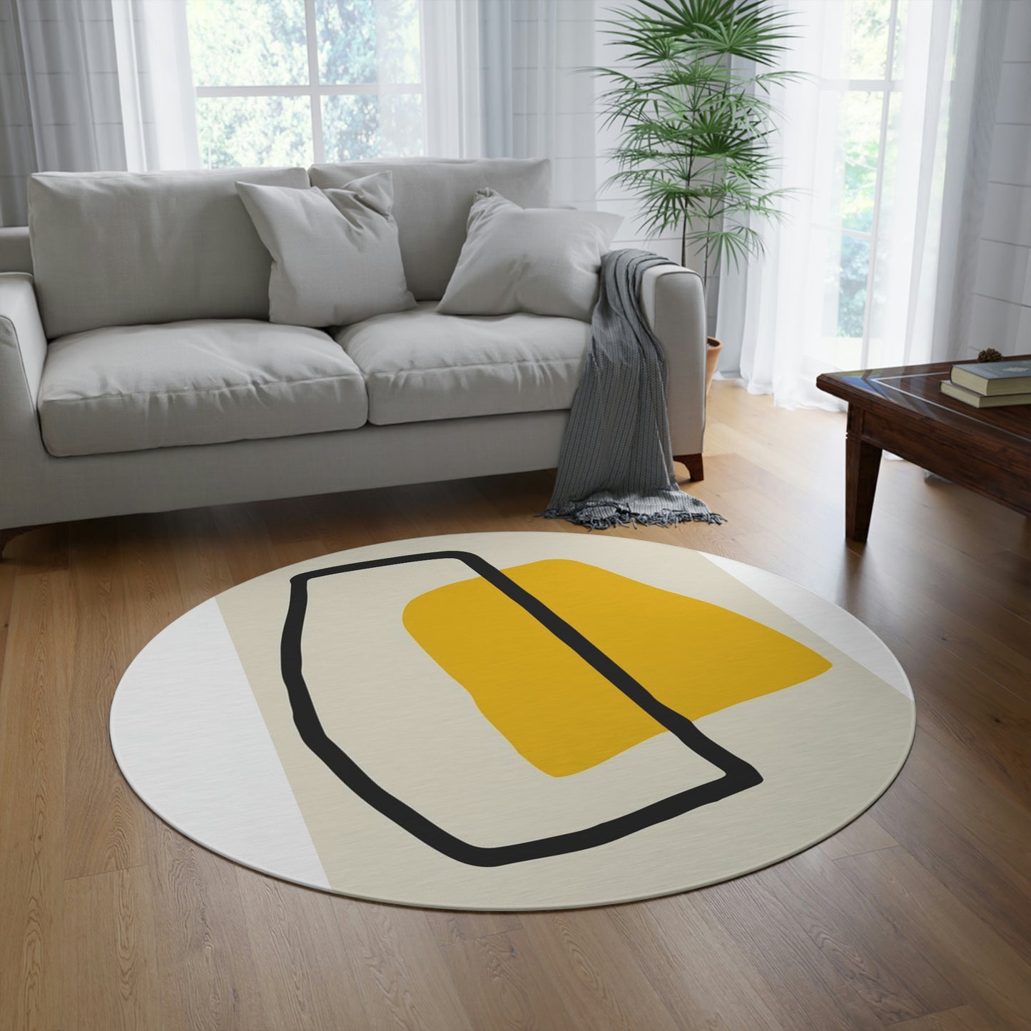 Abstract Round Rug