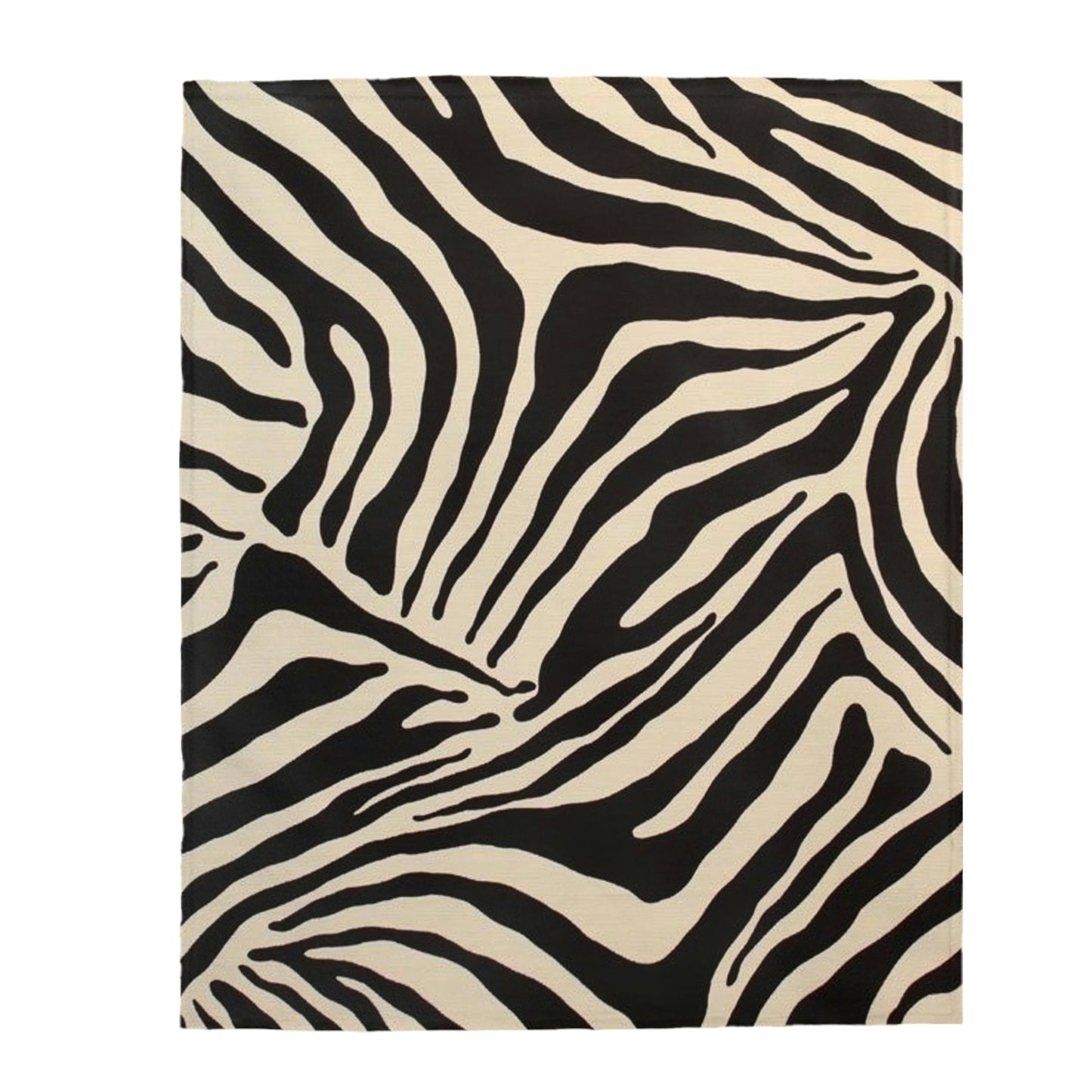 Velveteen Zebra Print Plush Blanket
