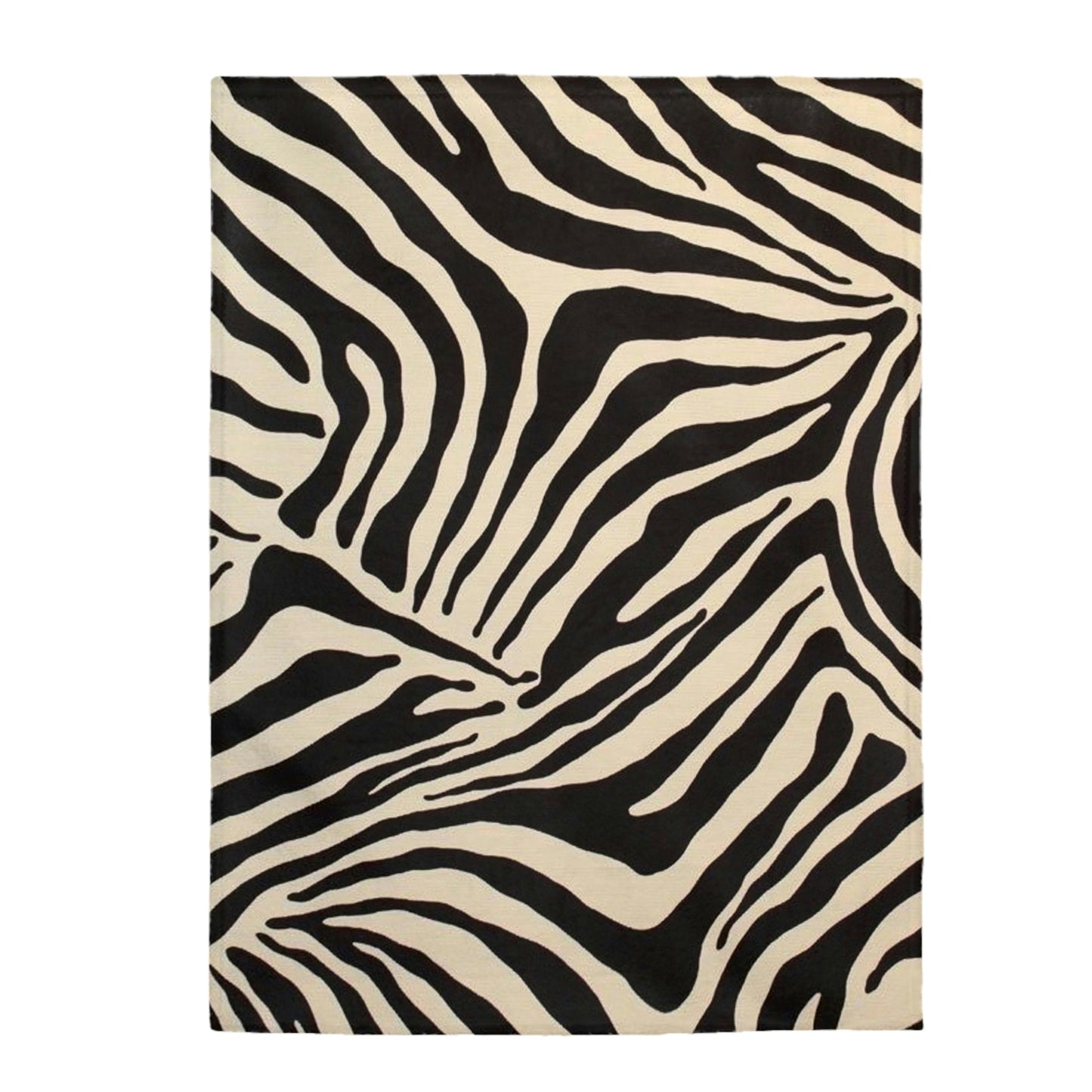 Velveteen Zebra Print Plush Blanket