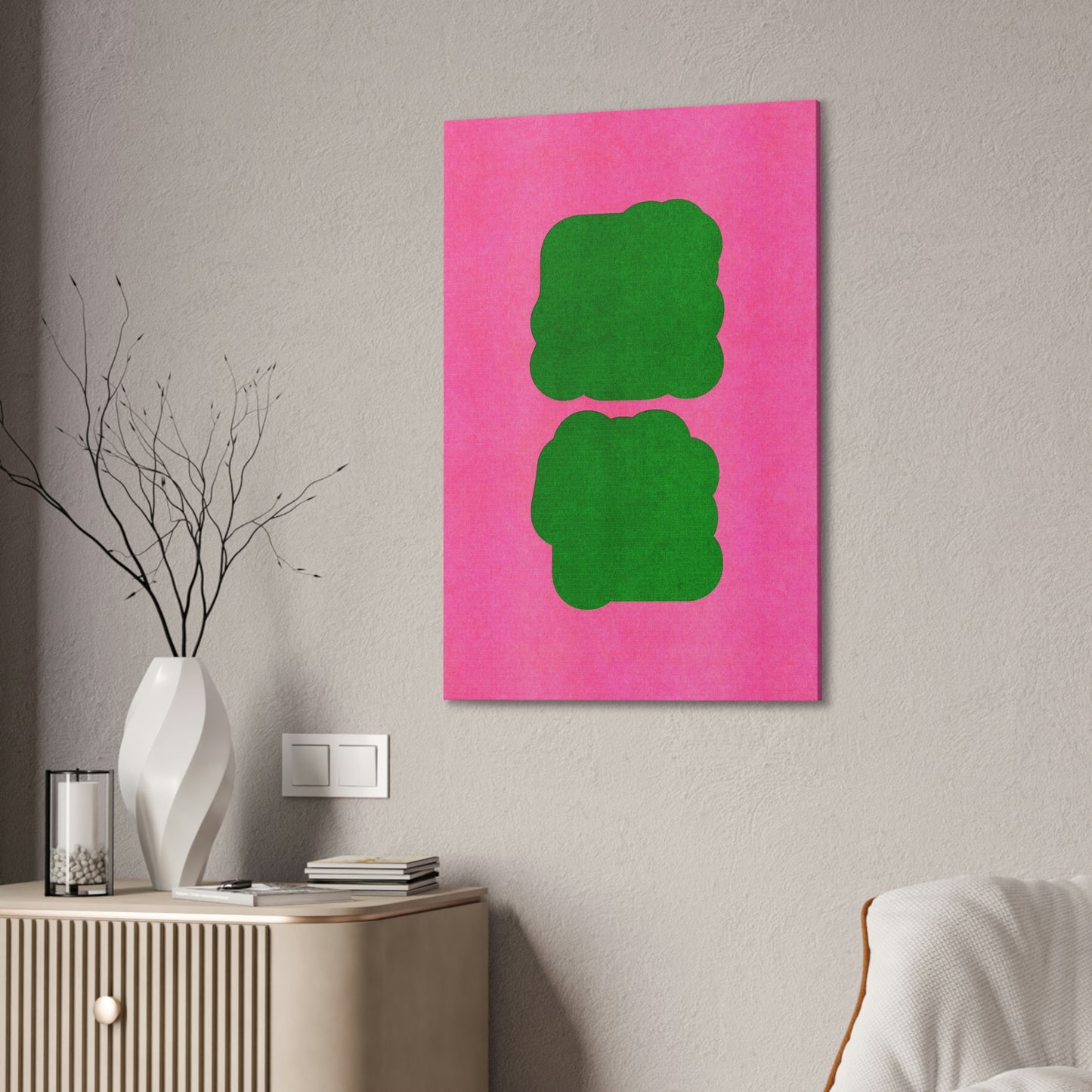 Stretched Pink Canvas
