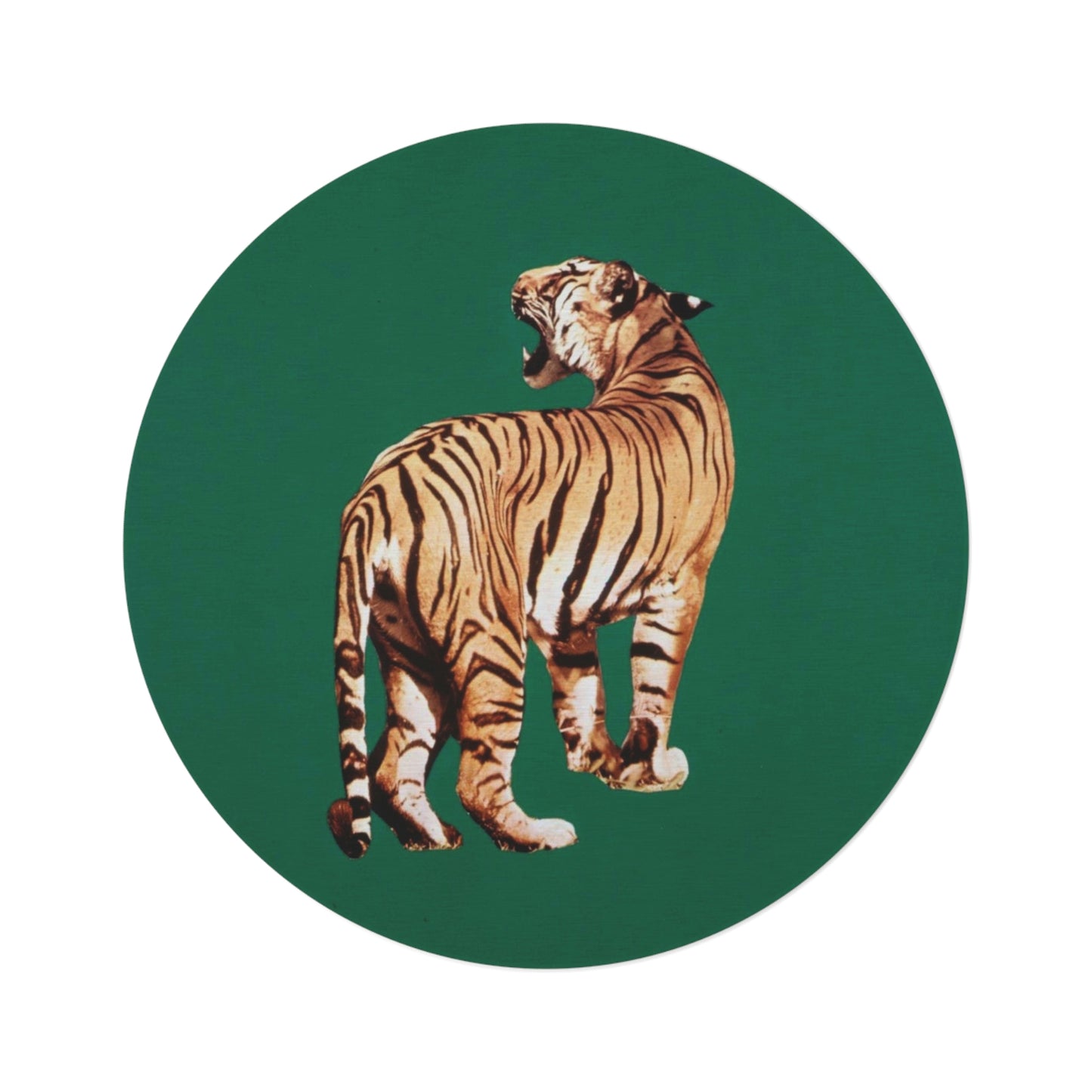 Emerald Tiger Round Rug