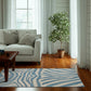 Light Blue Zebra Rug