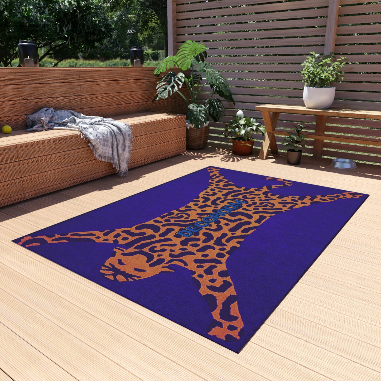 Orange Tiger Outdoor Rug